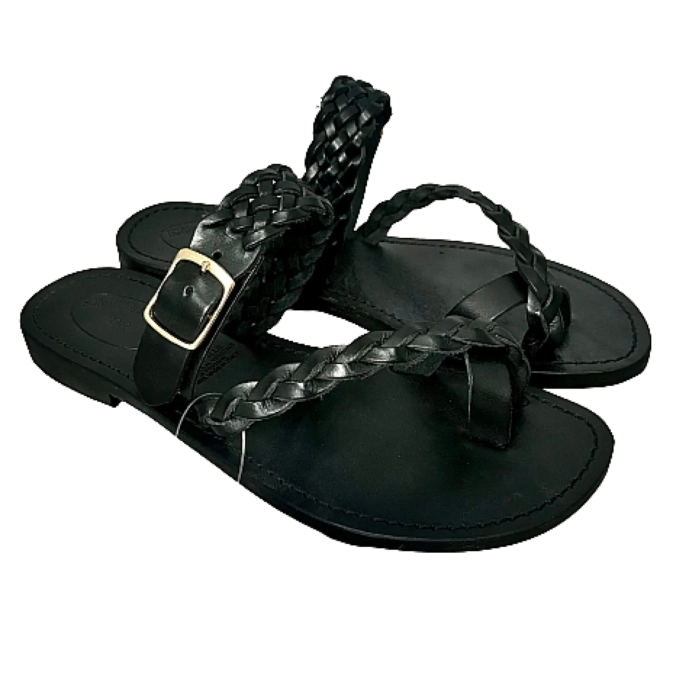 Scarpe di Maremma Ciabatta Infradito In Pelle Nera Mod. 6802*Donna Sandali & Ciabatte