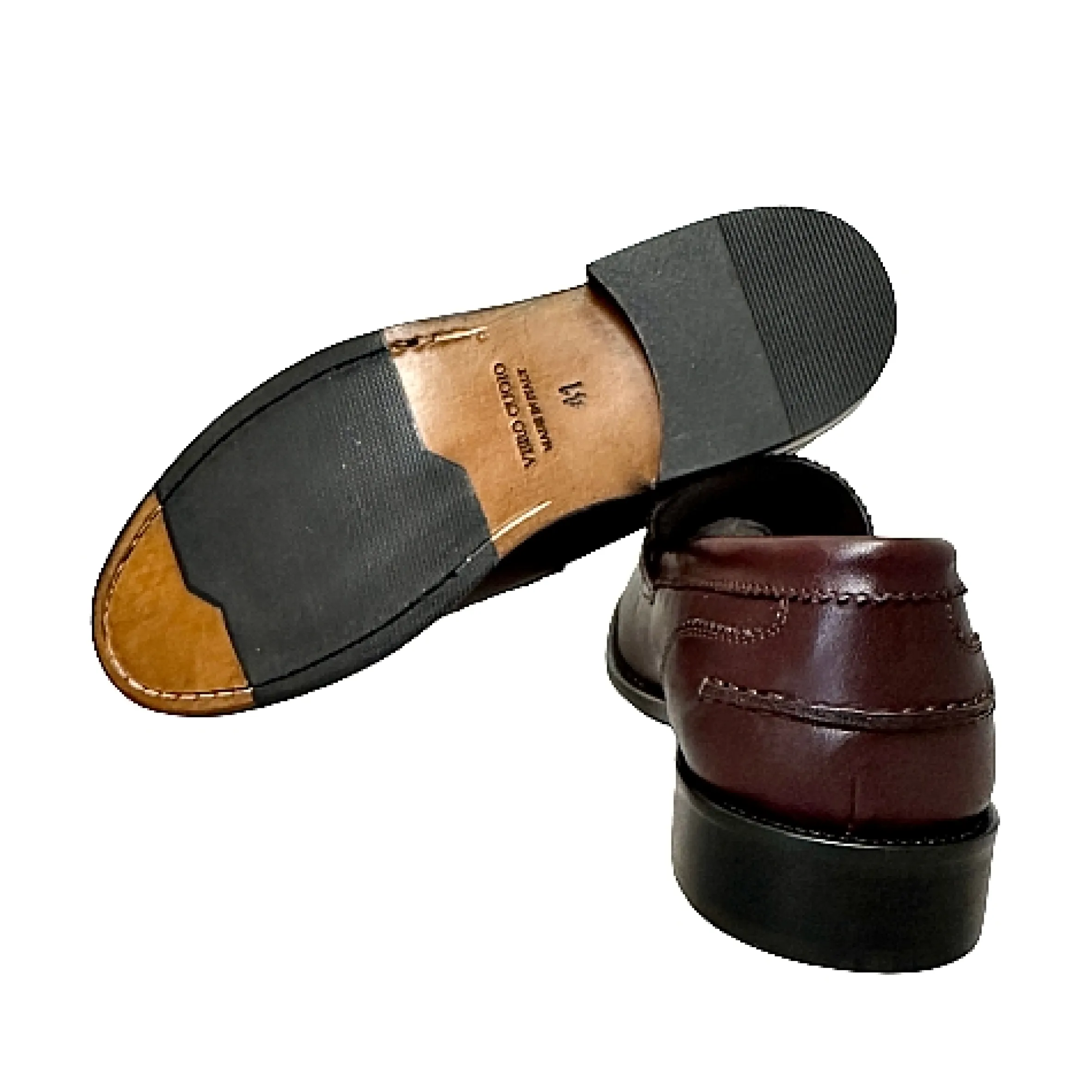 Scarpe di Maremma College Artigianale Cucito Blake Bordeaux*Uomo Mocassini