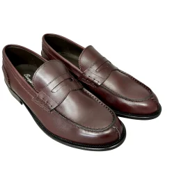 Scarpe di Maremma College Artigianale Cucito Blake Bordeaux*Uomo Mocassini
