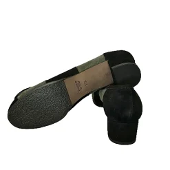 Scarpe di Maremma Decollete In Pelle Nabuk Grigio E Nero*Donna Ballerine