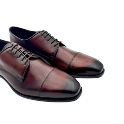 Scarpe di Maremma Derby Sfumata A Mano Testa Di Moro*Uomo Stringate