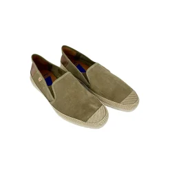 Scarpe di Maremma Espadrillas Artigianali In Camoscio E Pelle Verbenas Kaki*Uomo Mocassini