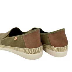 Scarpe di Maremma Espadrillas Artigianali In Camoscio E Pelle Verbenas Kaki*Uomo Mocassini