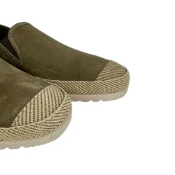 Scarpe di Maremma Espadrillas Artigianali In Camoscio E Pelle Verbenas Kaki*Uomo Mocassini