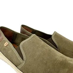Scarpe di Maremma Espadrillas Artigianali In Camoscio E Pelle Verbenas Kaki*Uomo Mocassini