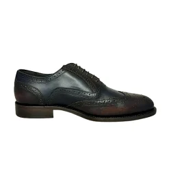 Scarpe di Maremma Francesina Blu E Testa Di Moro Cucita Blake*Uomo Stringate