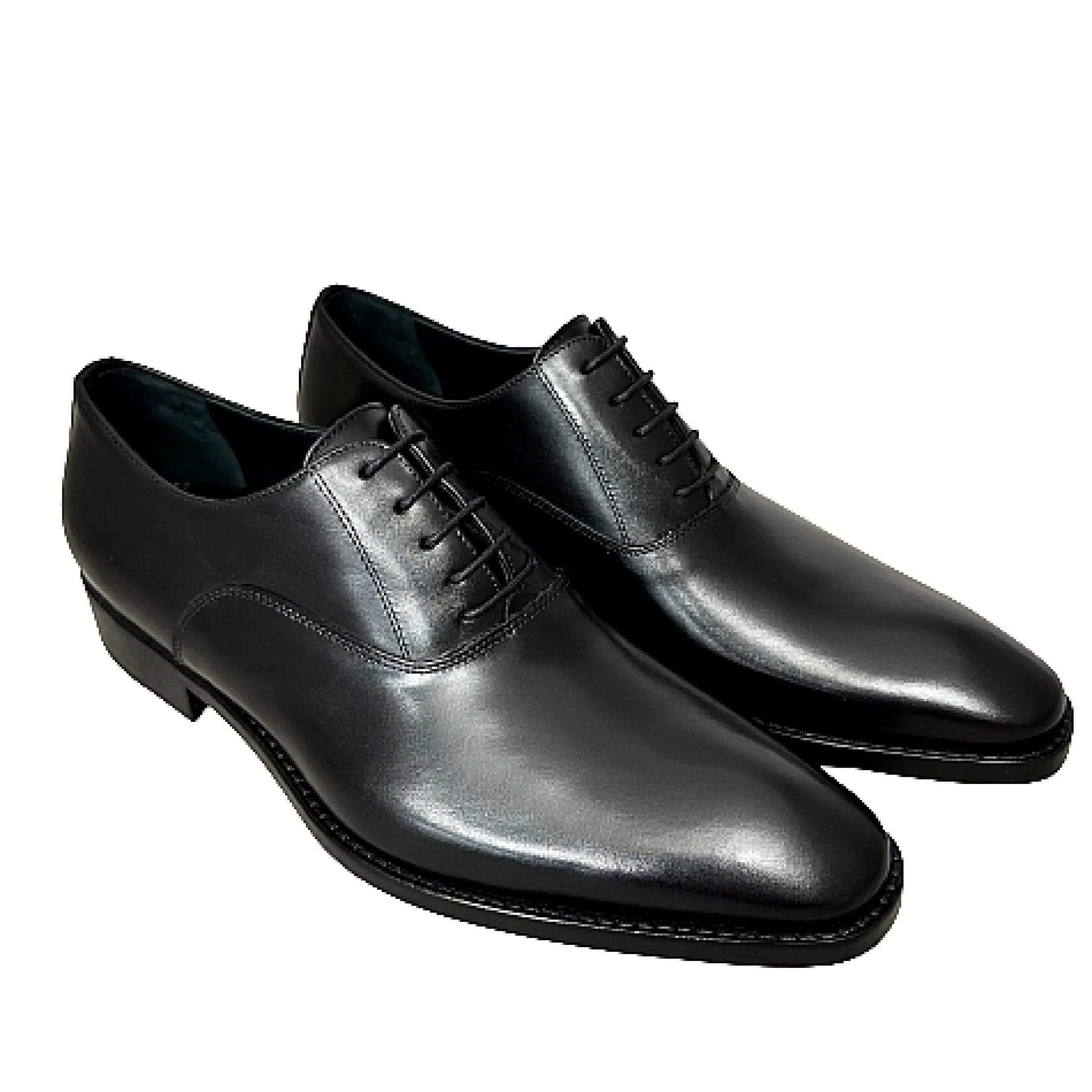 Scarpe di Maremma Francesina Fatta A Mano In Vitello Nero Luxury Collection*Uomo Stringate
