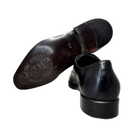 Scarpe di Maremma Francesina Fatta A Mano In Vitello Nero Luxury Collection*Uomo Stringate