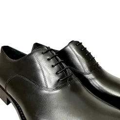 Scarpe di Maremma Francesina Fatta A Mano In Vitello Nero Luxury Collection*Uomo Stringate
