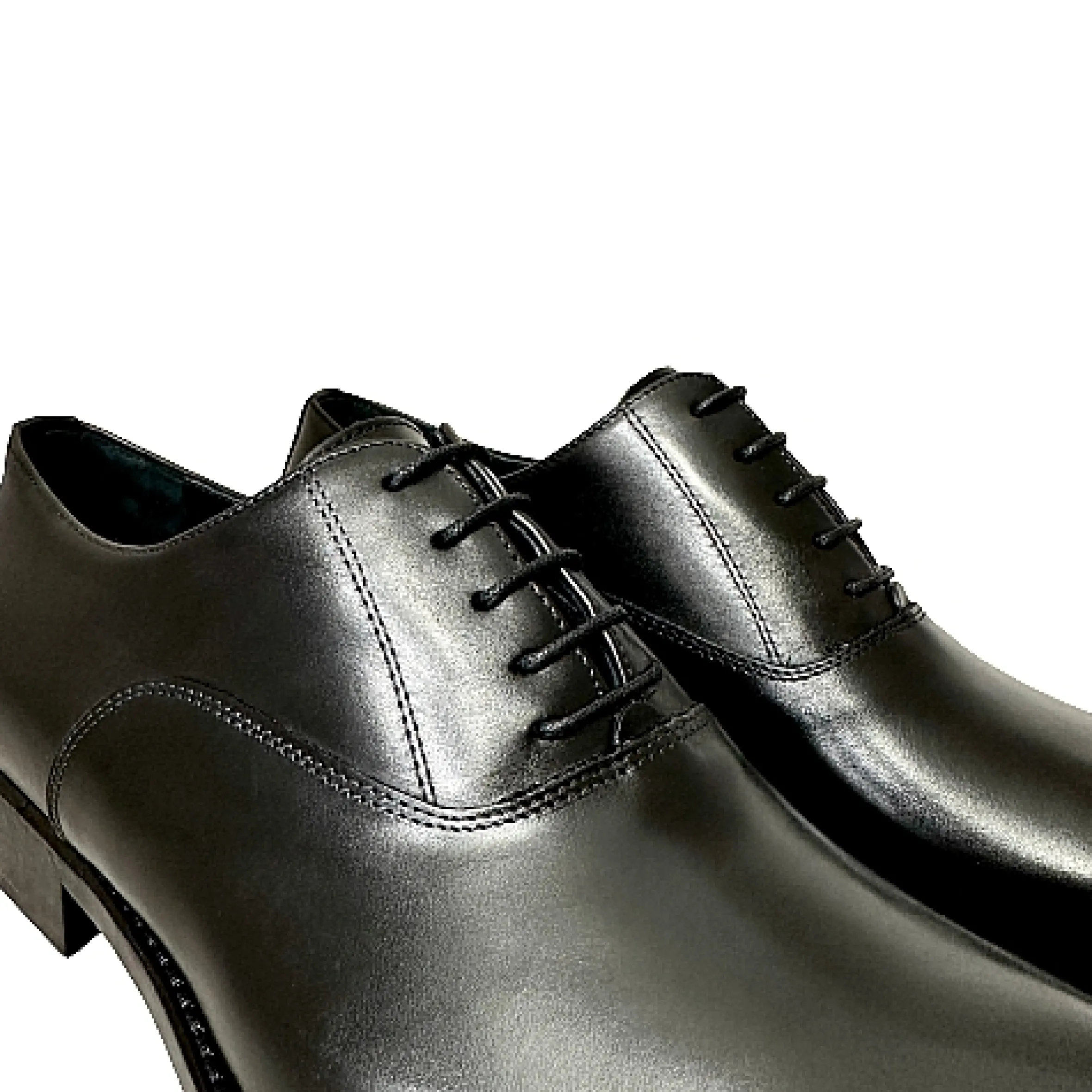 Scarpe di Maremma Francesina Fatta A Mano In Vitello Nero Luxury Collection*Uomo Stringate