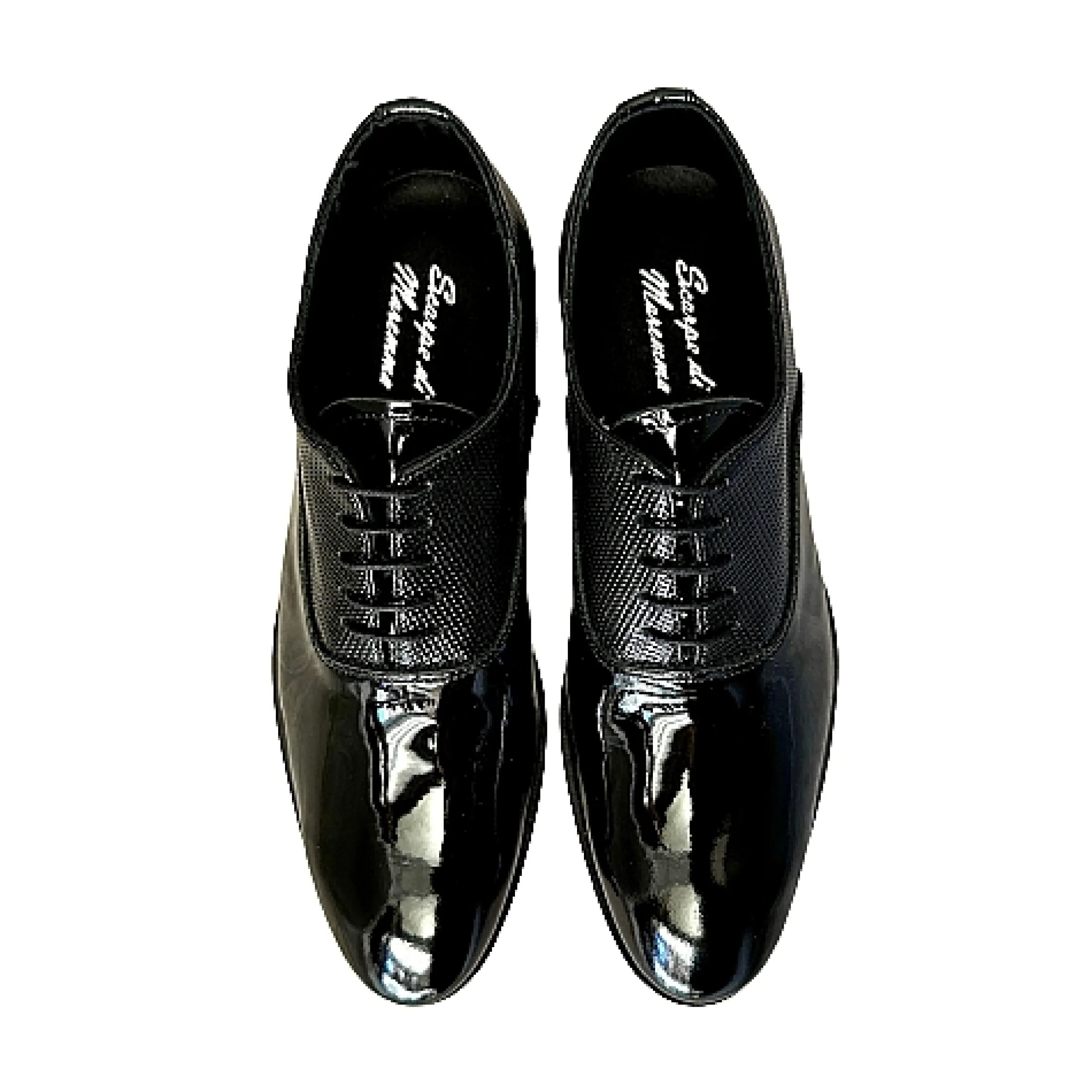 Scarpe di Maremma Francesina In Vernice Nera Cucita Blake*Uomo Stringate