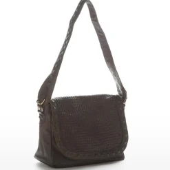 Scarpe di Maremma Grande Borsa Artigianale Con Patta Intrecciata*Donna Borse Morbide