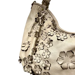 Scarpe di Maremma Lilla Big Pelle Con Fiori Laserati*Donna Borse Morbide