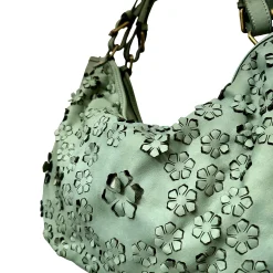 Scarpe di Maremma Lilla Big Pelle Con Fiori Laserati*Donna Borse Morbide