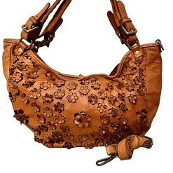 Scarpe di Maremma Lilla Big Pelle Con Fiori Laserati*Donna Borse Morbide