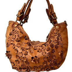 Scarpe di Maremma Lilla Big Pelle Con Fiori Laserati*Donna Borse Morbide
