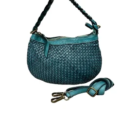 Scarpe di Maremma Mini Bag Artigianale A Tracolla In Pelle Intrecciata*Donna Borse Morbide