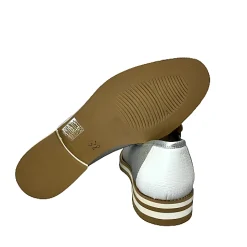 Scarpe di Maremma Mocassino Argento E Bianco*Donna Mocassini