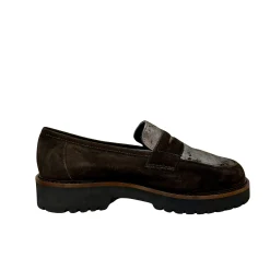 Scarpe di Maremma Mocassino Artigianale In Camoscio Testa Di Moro E Fodera Di Agnello*Donna Mocassini