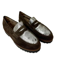 Scarpe di Maremma Mocassino Artigianale In Camoscio Testa Di Moro E Fodera Di Agnello*Donna Mocassini