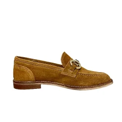 Scarpe di Maremma Mocassino Artigianale In Nabuk Cuoio Con Morsetto*Donna Mocassini