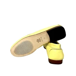 Scarpe di Maremma Mocassino Artigianale In Pelle E Vernice Giallo*Donna Mocassini