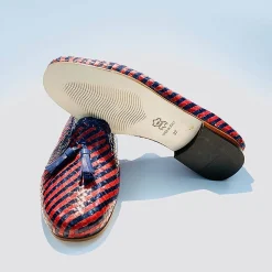 Scarpe di Maremma Mocassino Artigianale In Pelle Intrecciata*Donna Mocassini