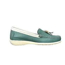 Scarpe di Maremma Mocassino Celeste Con Nappine*Donna Mocassini