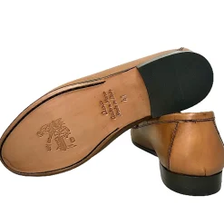 Scarpe di Maremma Mocassino Cognac Mod. College Cucito Blake*Uomo Mocassini