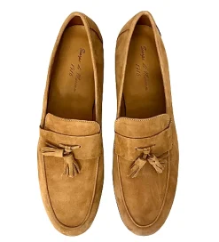 Scarpe di Maremma Mocassino Estivo In Camoscio Cuoio*Uomo Mocassini