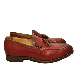 Scarpe di Maremma Mocassino In Pelle Fondo Cuoio Rosso*Uomo Mocassini