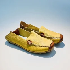 Scarpe di Maremma Mocassino In Pelle Giallo*Donna Mocassini