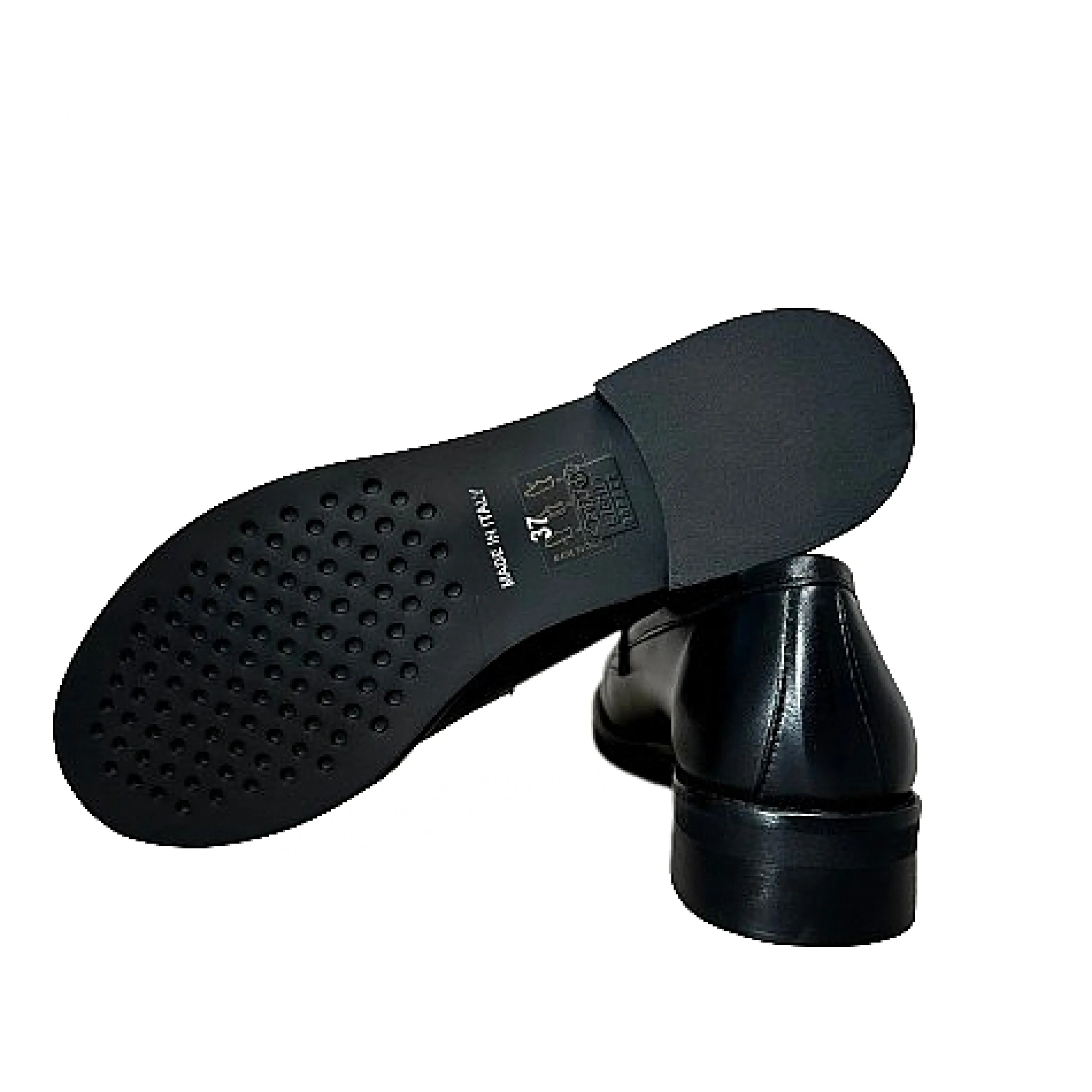 Scarpe di Maremma Mocassino In Pelle Nero Con Morsetto Pfv*Donna Mocassini