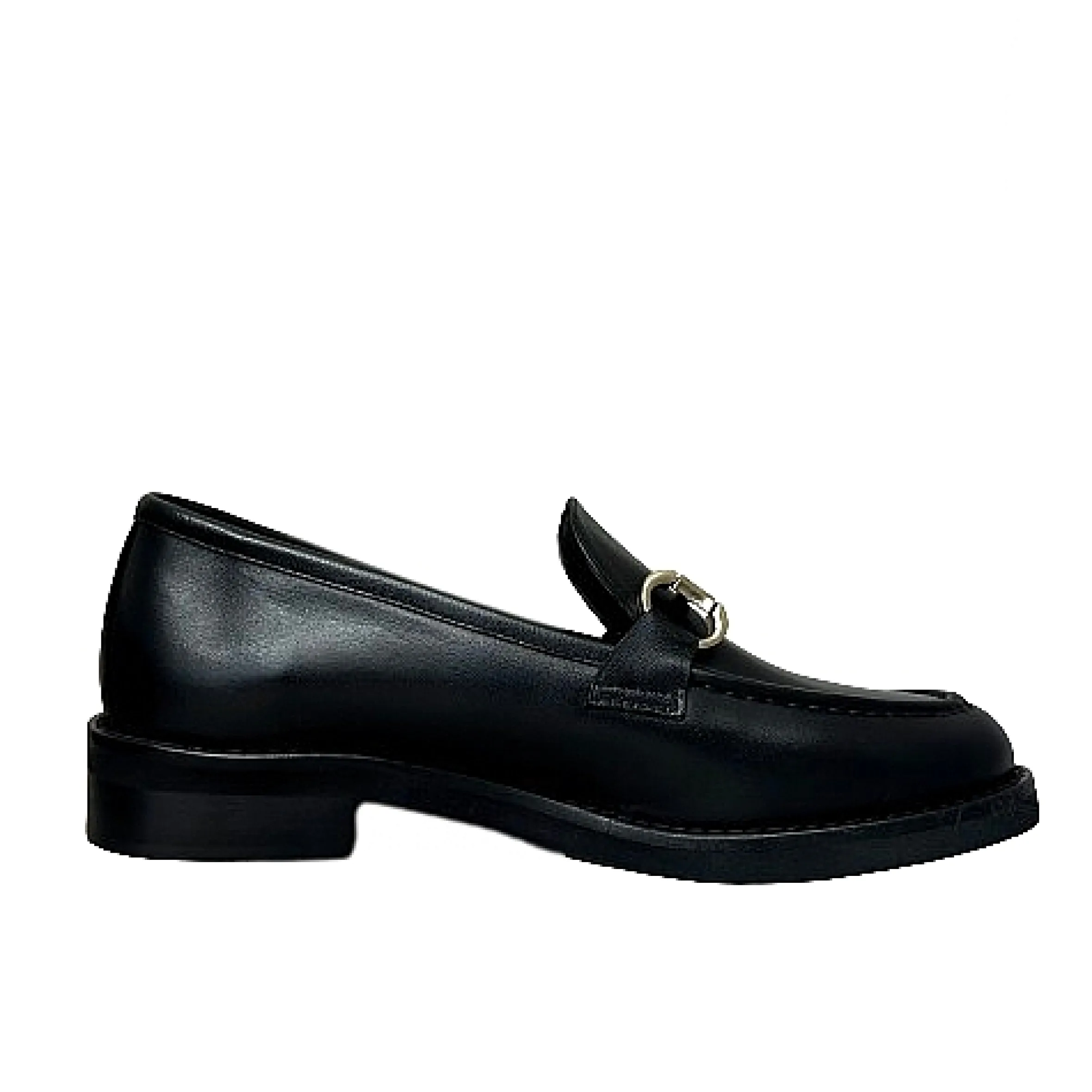 Scarpe di Maremma Mocassino In Pelle Nero Con Morsetto Pfv*Donna Mocassini