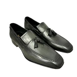 Scarpe di Maremma Mocassino In Pelle Verde Con Nappine Serigrafato*Uomo Mocassini
