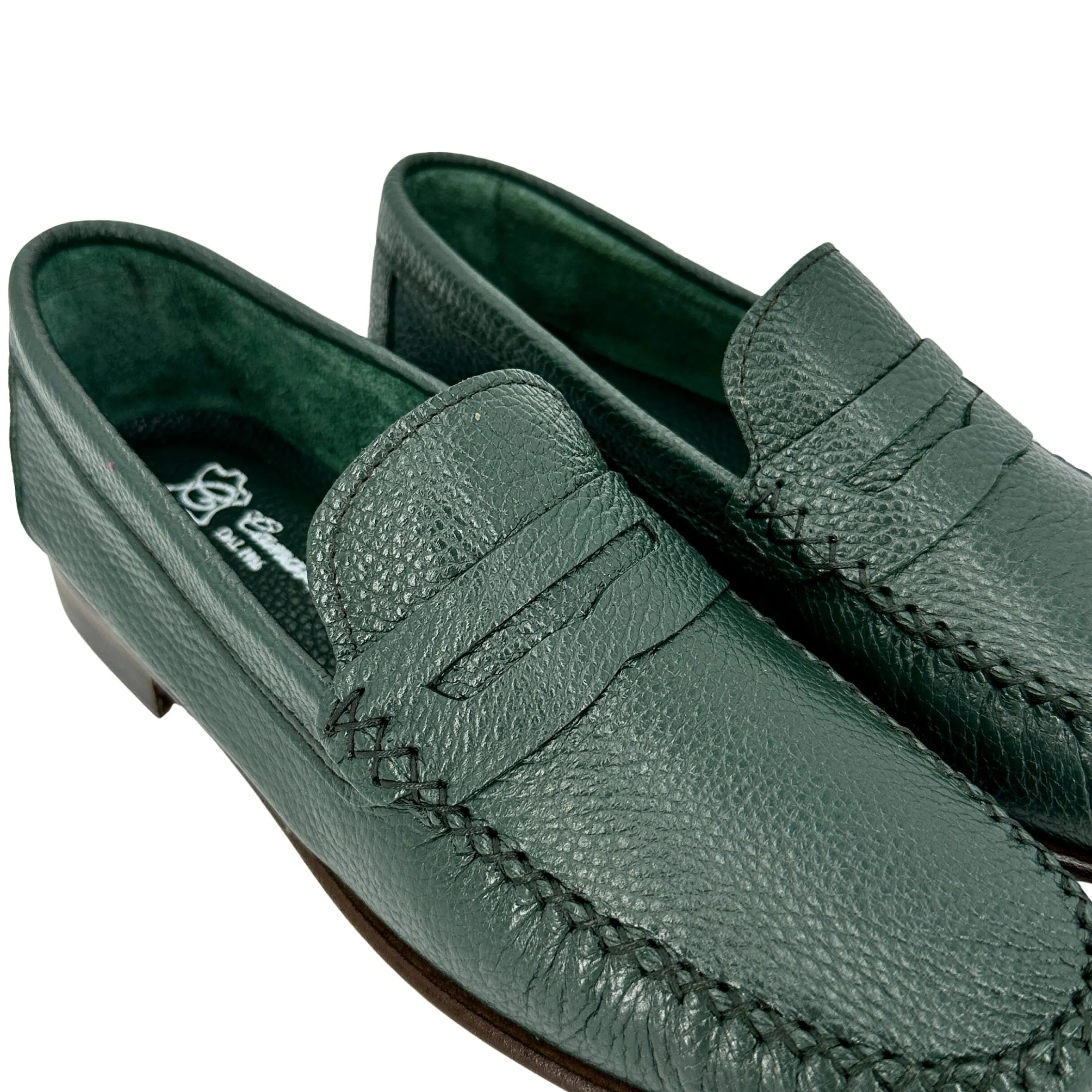 Scarpe di Maremma Mocassino Mod. College Sfoderato Verde*Uomo Mocassini