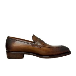 Scarpe di Maremma Mocassino Mod. College Spazzolato Marrone Luxury Collection*Uomo Mocassini