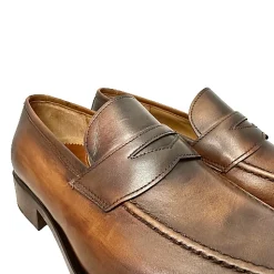 Scarpe di Maremma Mocassino Mod. College Spazzolato Marrone Luxury Collection*Uomo Mocassini