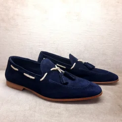 Scarpe di Maremma Mocassino Scamosciato Blu*Uomo Mocassini
