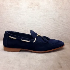 Scarpe di Maremma Mocassino Scamosciato Blu*Uomo Mocassini
