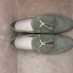 Scarpe di Maremma Mocassino Scamosciato Verde*Uomo Mocassini