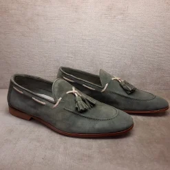 Scarpe di Maremma Mocassino Scamosciato Verde*Uomo Mocassini