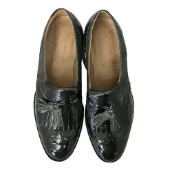 Scarpe di Maremma Mocassino Vernice Nera E Camoscio Antracite*Donna Mocassini