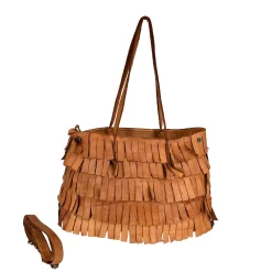 Scarpe di Maremma Piuma Shopper Con Frange*Donna Borse Morbide