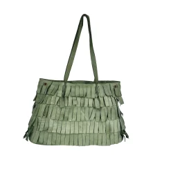 Scarpe di Maremma Piuma Shopper Con Frange*Donna Borse Morbide