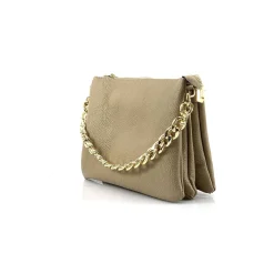 Scarpe di Maremma Pochette Artigianale In Pelle Con Tre Scomparti E Catena*Donna Borse Morbide