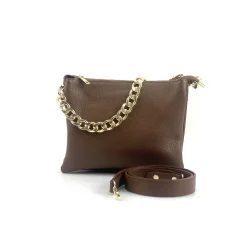 Scarpe di Maremma Pochette Artigianale In Pelle Con Tre Scomparti E Catena*Donna Borse Morbide