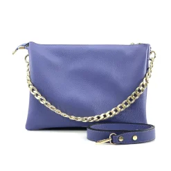 Scarpe di Maremma Pochette Artigianale In Pelle Con Tre Scomparti E Catena*Donna Borse Morbide