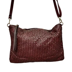 Scarpe di Maremma Pochette In Pelle Intrecciata Con Cinturino E Tracolla Big*Donna Borse Morbide