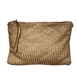 Scarpe di Maremma Pochette In Pelle Intrecciata Con Cinturino E Tracolla Big*Donna Borse Morbide